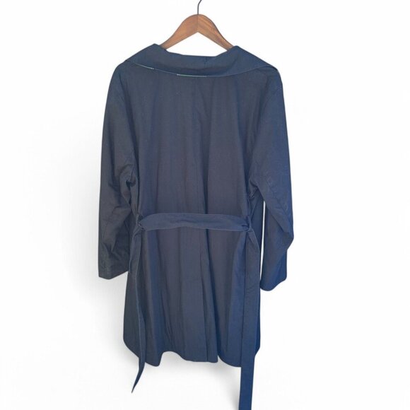 Kate Spade Song Airlines Flight Attendant Black Belted Raincoat Womens Size M - Picture 6 of 6